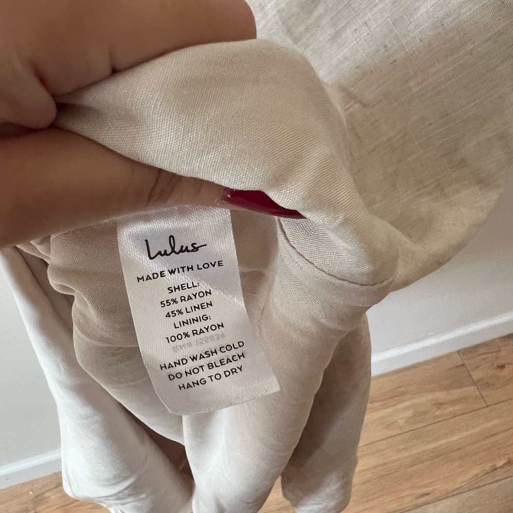 Lulu's Cream Midi Dress - Picture 5 of 7